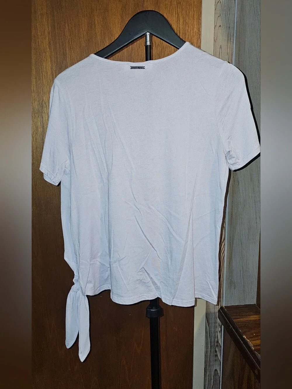 Michael Kors Light Lavender Short Sleeve Tie-Hem Petite Tee